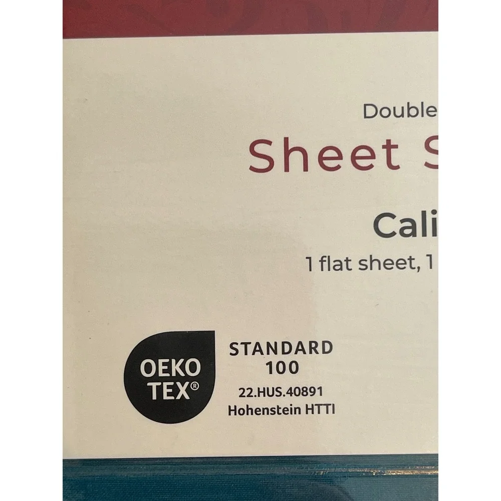 Mellanni Iconic Collection Teal California King 4 Piece Microfiber Sheet Set NEW
